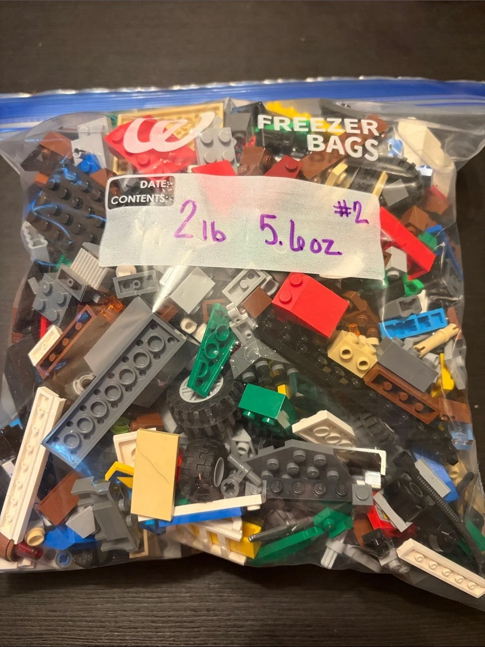 Mixed Lego Building Bricks Bag - Multicolor 2 pounds 5.6 ounces of Blocks
